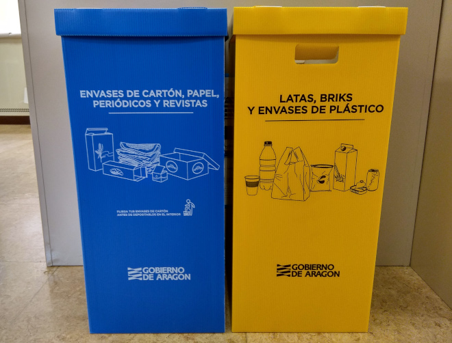 Contenedores de carton para reciclaje hot sale